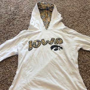 White Iowa pullover